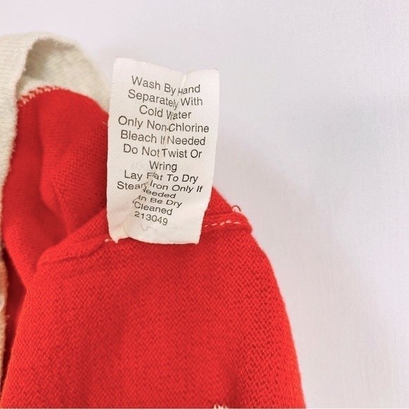 Cabi Women’s XSmall Cream & Orange Color Block Long Sleeve Button Down Cardigan - Picture 5 of 6